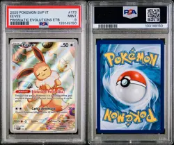POKEMON PSA 9 EEVEE #173 PROMO PRISMATIC EVOLUTIONS ETB ITALIANO 2025! - Image 3