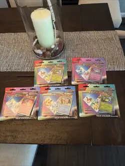 Pokemon Prismatic Evolutions Tech Sticker Collection New Sealed Lot Of 5 - Image 1