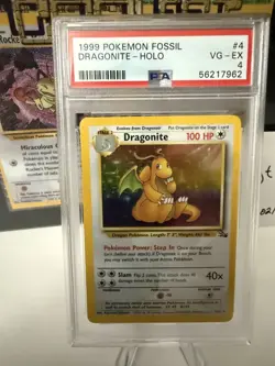 Dragonite Holo - PSA 4 - Pokemon 1999 Fossil 4/62 - Image 2