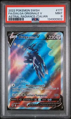 Pokemon PSA 9 Dialga Originale V #177 Full Art Astral Radiance 2022 Italiano - Image 2