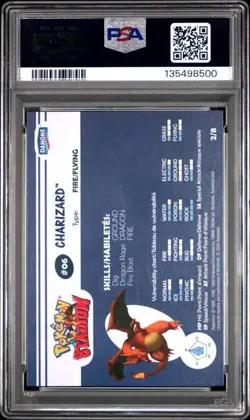 2000 DANONE POKEMON STADIUM TIP SHINY #2 CHARIZARD PSA 8 - Image 3