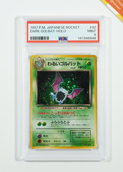 Pokemon PSA 9 Dark Golbat #42 Holo Team Rocket 1997 Japanese - Image 1