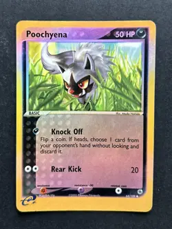 Pokemon Ex Ruby & Sapphire Poochyena 64/109 Reverse Holo MP - Image 1