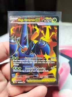 Pokemon Mega Heracross EX 280HP Me02 Phantasmal Flames 108/094 Ultra Rare Holo - Image 1