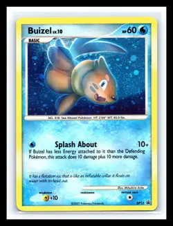 💥 Pokemon TCG BUIZEL # DP13 Diamond & Pearl Basic 60HP Promo Holo Rare - Image 1