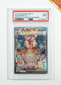 Pokemon PSA 9 Charizard Ex #223 OBF IT Special Illustration Rare 2023 Italiano - Image 1