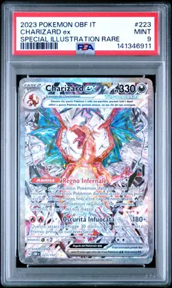 Pokemon PSA 9 Charizard Ex #223 OBF IT Special Illustration Rare 2023 Italiano - Image 2