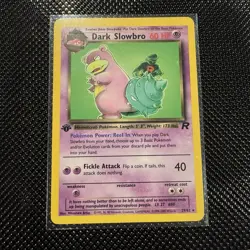 2000 Pokemon Dark Slowbro 29/82 Team Rocket Rare 1st Edition Regular 60 HP WOTC - Image 1