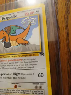 1999 Pokemon Dragonite Pokemon The Movie Black Star Promo #5 - Image 3
