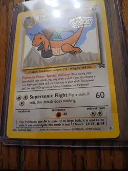 1999 Pokemon Dragonite Pokemon The Movie Black Star Promo #5 - Image 4