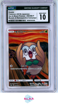 ROWLET POKEMON 290 2018 MUNCH A RETROSPECTIVE CAMPAIGN SM PROMO JAPANESE CGC 10 - Image 1