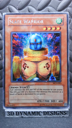 | Yugioh Slate Warrior WC4-003 Secret Rare World Championship 2004 DMG 🔥 | - Image 1