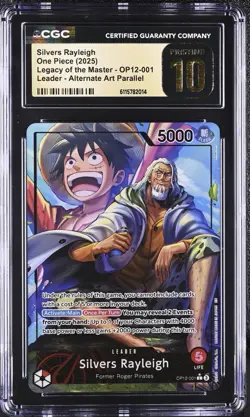 One Piece Silvers Rayleigh Legacy Of The Master OP12-001 CGC Pristine 10 NEW! 🔥 - Image 1