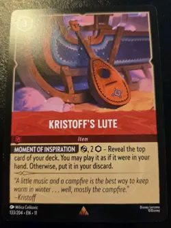 Kristoff's Lute 133/204 Rare Winterspell Disney Lorcana TCG - Image 1