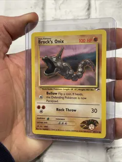 Brock's Onix 69/132 Pokemon Gym Heroes Unlimited NM/MT Vintage Nintendo WOTC - Image 2