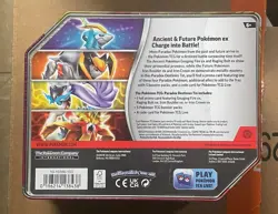 Pokemon Paradox Destinies Tin - Raging Bolt EX Tin w/5 Booster Packs New/Sealed - Image 2