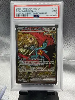 2025 Pokemon Prismatic Roaring Moon ex Special Illustration Rare #162/131 PSA 9 - Image 1