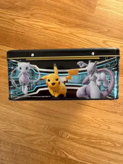 Pokemon TCG Collector Chest Tin Fall 2019 Charizard Mewtwo Lunchbox + Pencils - Image 2