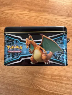 Pokemon TCG Collector Chest Tin Fall 2019 Charizard Mewtwo Lunchbox + Pencils - Image 3