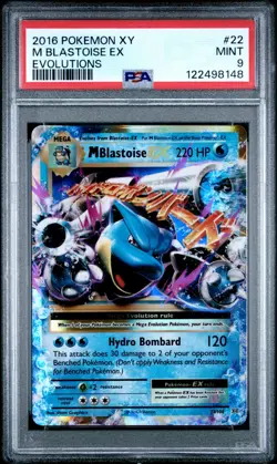 Pokemon PSA 9 M Blastoise Ex #22 XY Evolutions 2016 English - Image 2
