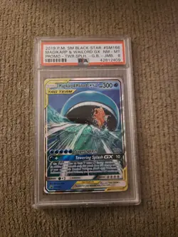 Magikarp And Wailord Tag Team GX SM166 Black Star Promo PSA 8 LABEL ERROR - Image 1