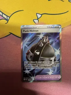 Pokemon Punk Helmet 121/094 NM Full Art Ultra Rare Phantasmal Flames - Image 1