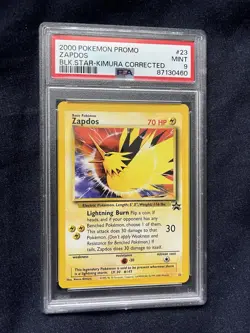 Pokemon TCG Zapdos #23 Black Star Promo Kimura Corrected PSA 9 MINT - Image 1