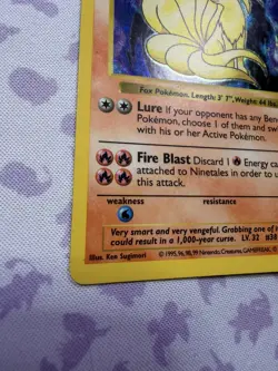 Base Set Pokemon TCG Ninetales Shadowless - excellent shape - Image 2