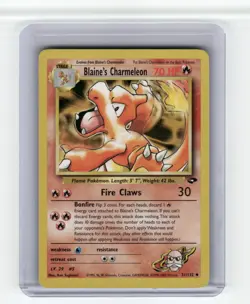 Blaine's Charmeleon Gym Challenge Uncommon Pokemon Near Mint or Better - Image 1