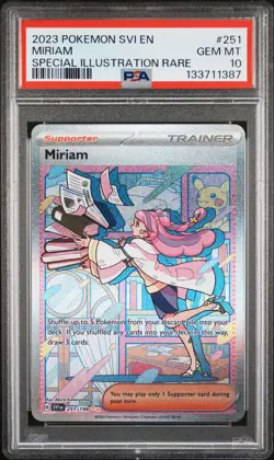 2023 POKEMON SVI EN-SCARLET & VIOLET SPECIAL ILLUSTRATION RARE MIRIAM PSA 10 - Image 1