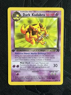 Pokemon TCG Dark Kadabra 39/82 First Edition Team Rocket (English) - NM(-)/LP(+) - Image 3