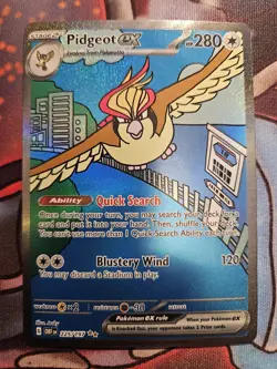 Pokemon TCG Pidgeot Ex 225/197 Obsidian Flames Near Mint - Image 1