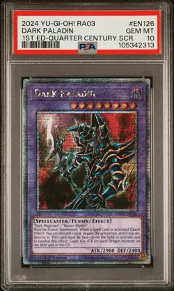 2024 YU-GI-OH! RA03-QUARTER CENTURY BONANZA #EN126 DARK PALADIN PSA 10 - Image 1