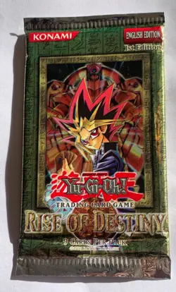 Yu-Gi-Oh Rise of Destiny 1st Edition Booster Pack – Sealed English 2004 Vintage - Image 1