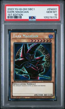 2023 YU-GI-OH! SBC1-SPEED DUEL STREETS OF BATTLE CITY DARK MAGICIAN PSA 10 - Image 1