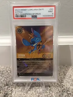 Stitch - Rock Star (Set Championship Prize) 30 Disney Lorcana Promo Cards PSA 9 - Image 1
