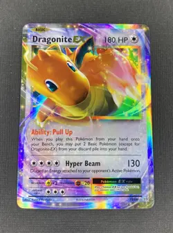 Pokemon Dragonite EX Full Art Holo 180 HP 106/108 Evolutions Ultra Rare Card - Image 1