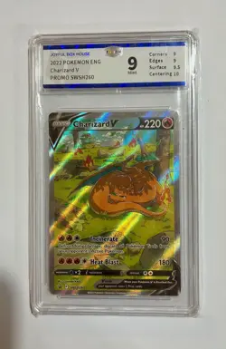 Pokemon Charizard V SWSH260 Black Star Promo Full Art Graded 9 Card - 99p start! - Image 1
