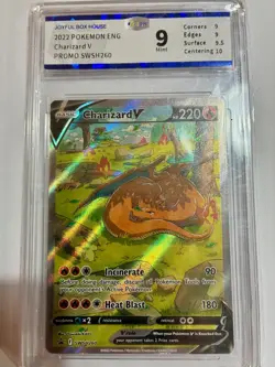 Pokemon Charizard V SWSH260 Black Star Promo Full Art Graded 9 Card - 99p start! - Image 2