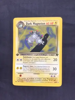 Pokemon Cards: Team Rocket 1st Edition Rare: Dark Magneton 28/82 - Image 1