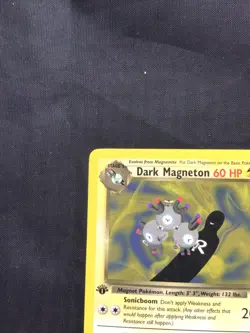 Pokemon Cards: Team Rocket 1st Edition Rare: Dark Magneton 28/82 - Image 2
