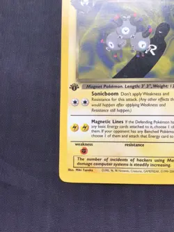 Pokemon Cards: Team Rocket 1st Edition Rare: Dark Magneton 28/82 - Image 5