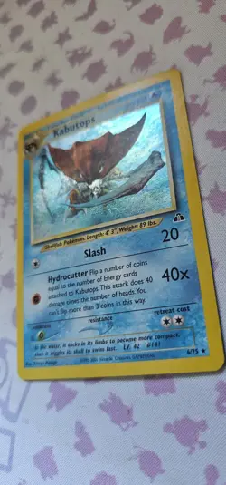 Pokemon Card Kabutops 6/75 Neo Discovery Holo Rare WOTC LP/EX - Image 2