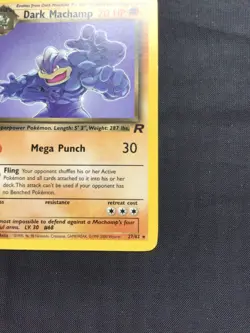 Pokemon Cards: Team Rocket 1st Edition Rare: Dark Machamp 27/82 - Image 4