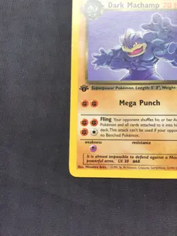 Pokemon Cards: Team Rocket 1st Edition Rare: Dark Machamp 27/82 - Image 5