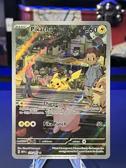 Pokemon Pikachu TCG Full Art Illustration Rare Card 173/165 Scarlet & Violet 151 - Image 1