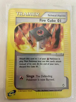 Pokemon TCG - WOTC Aquapolis Fire Cube 01 Reverse Holo Card - 122/147 NM - Image 1