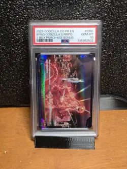 PSA 10 GEM MT Promo Godzilla TCG Card Game Burning Godzilla's Rampage ESD02-015+ - Image 2