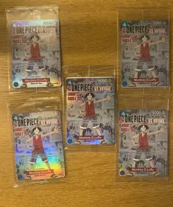 (15) One Piece Monkey D. Luffy US Voyage College Basketball Promo Card SEALED - Image 4