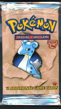 Pokemon Cards - Sealed 1st Edition Fossil Booster Pack - Lapras Artwork - Image 1